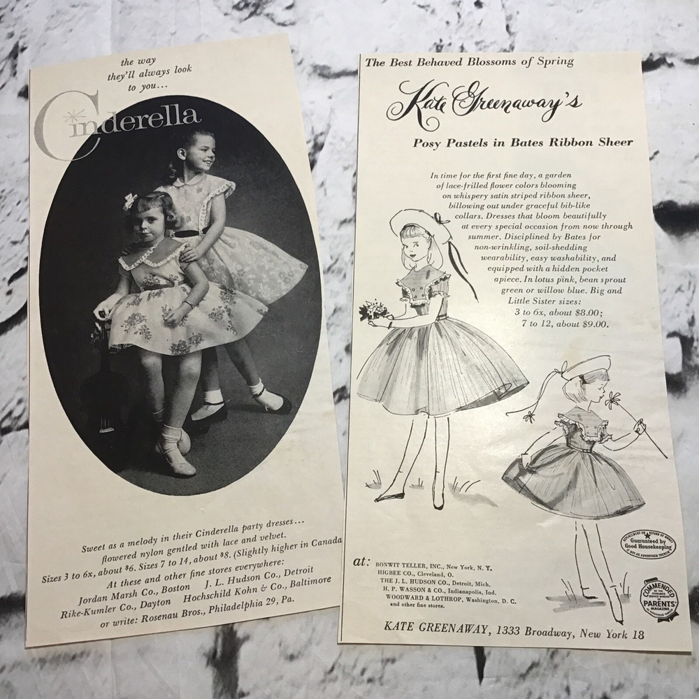 Vintage Advertising Art Girls‎ Fashion Dress Makers Kate Greenaway Lot Print Ads